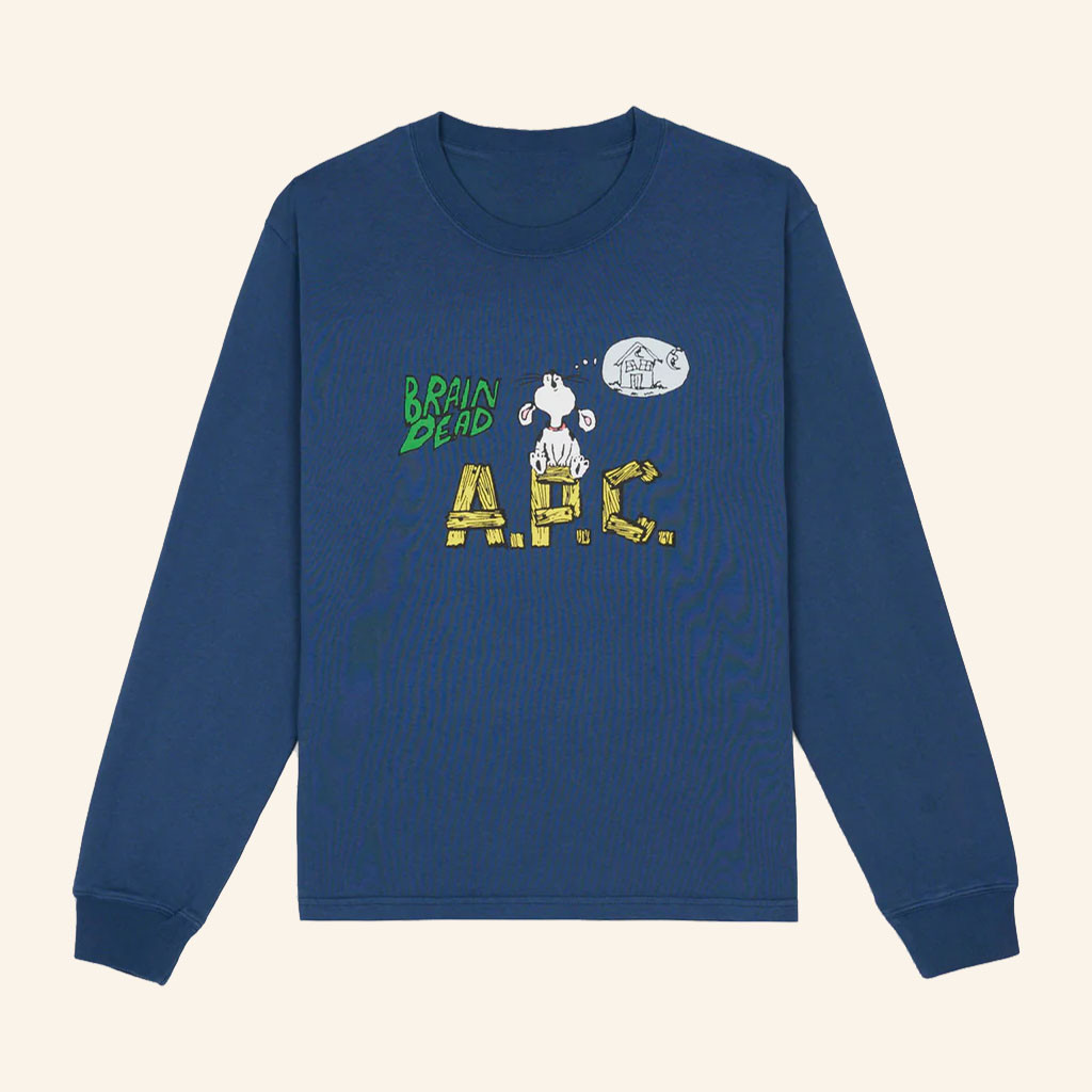 Brain Dead Merch 2026 Brain Dead X APC Homesick Long Sleeve Shirt Gifts For Friends - Petshi