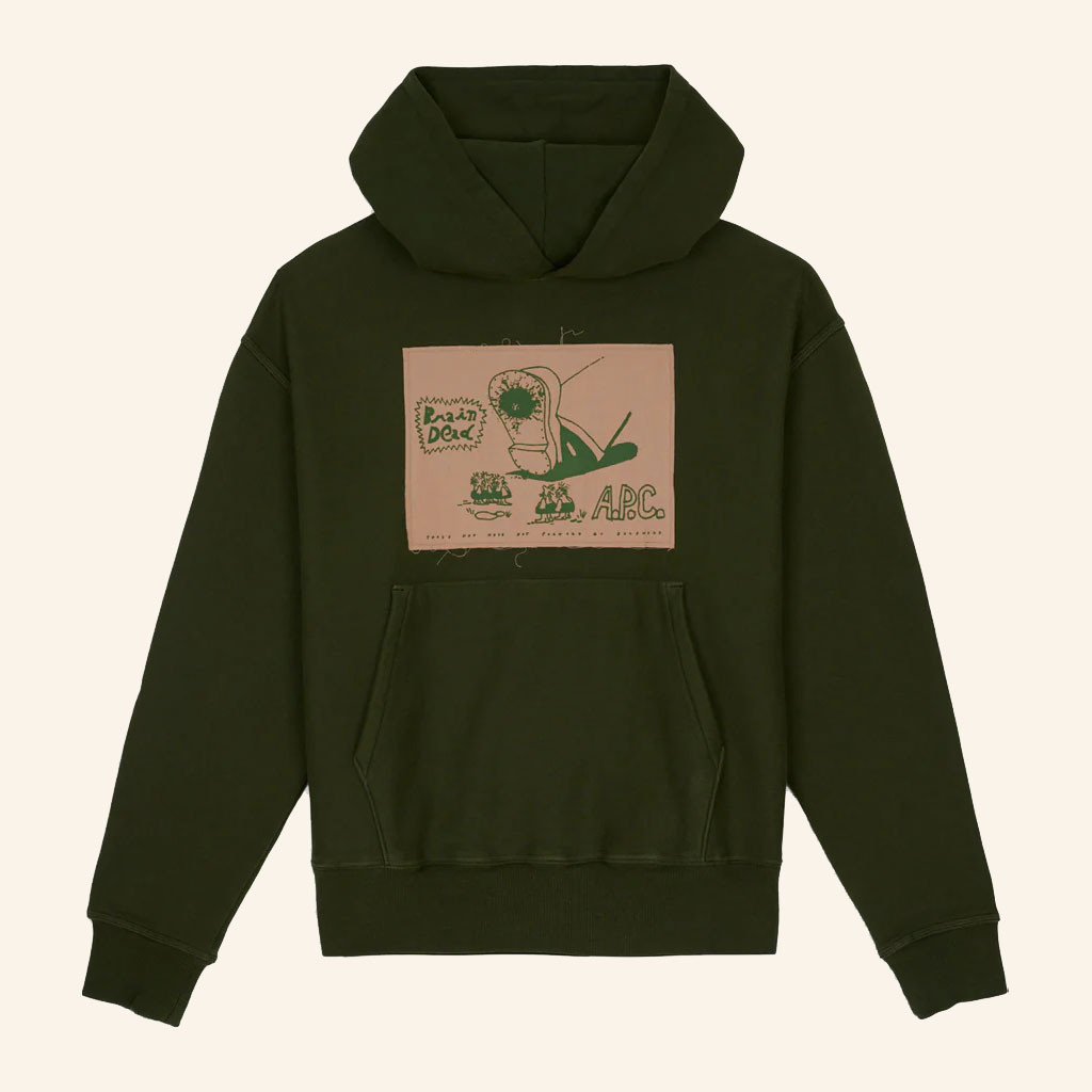 Brain Dead Merch 2026 Brain Dead X APC Stomp Hoodie Present Ideas For Him - Petshi