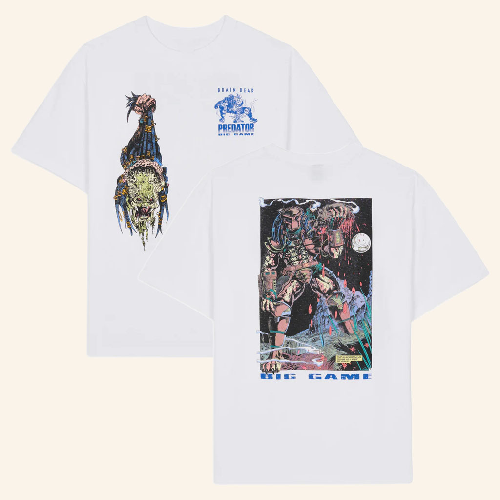 Brain Dead Merch 2026 Brain Dead X Predator Trophy T-Shirt White Best Gifts For Him - Petshi
