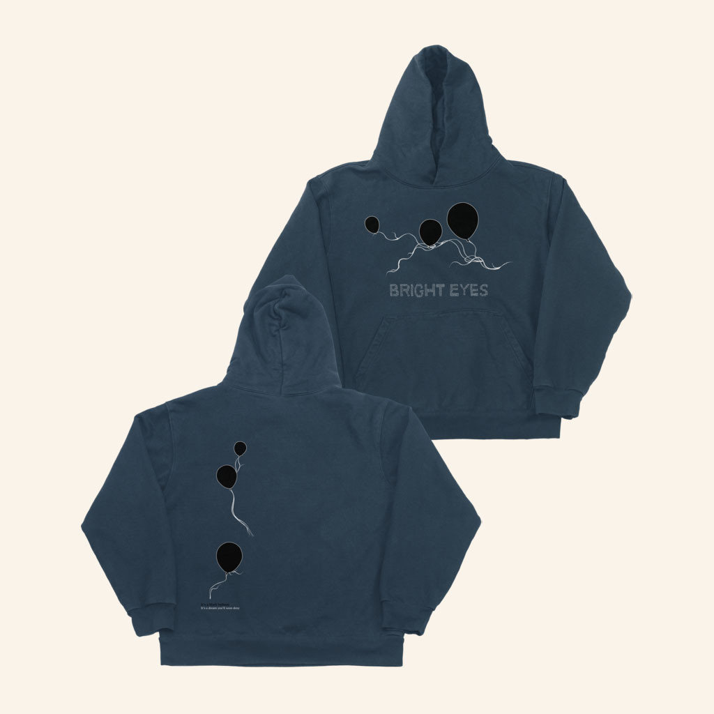 Bright Eyes Merch 2026 Black Balloon Hoodie Bright Eyes Hoodie Gifts For Rock Band Fans - Petshi