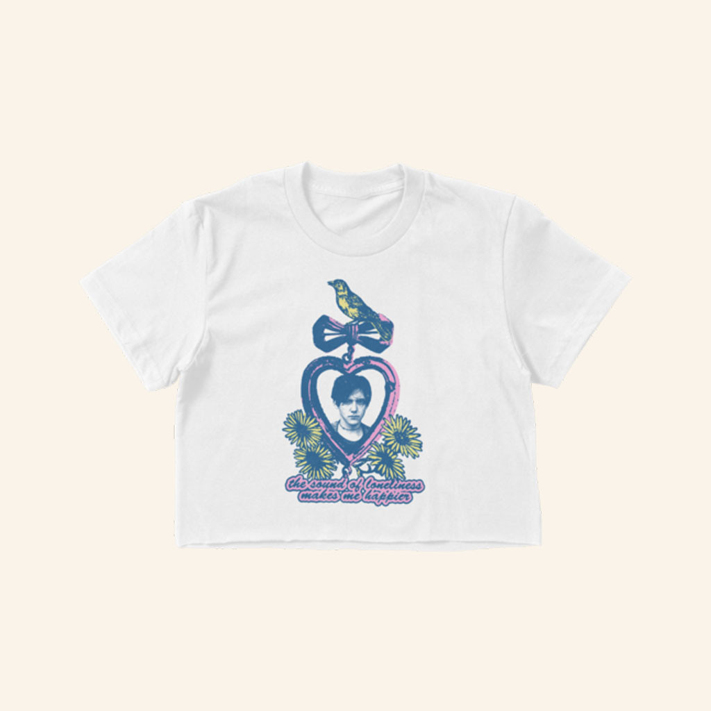 Bright Eyes Merch 2026 Yellow Bird Crop Top The Sound Of Loneliness Makes Me Happier Shirt - Petshi