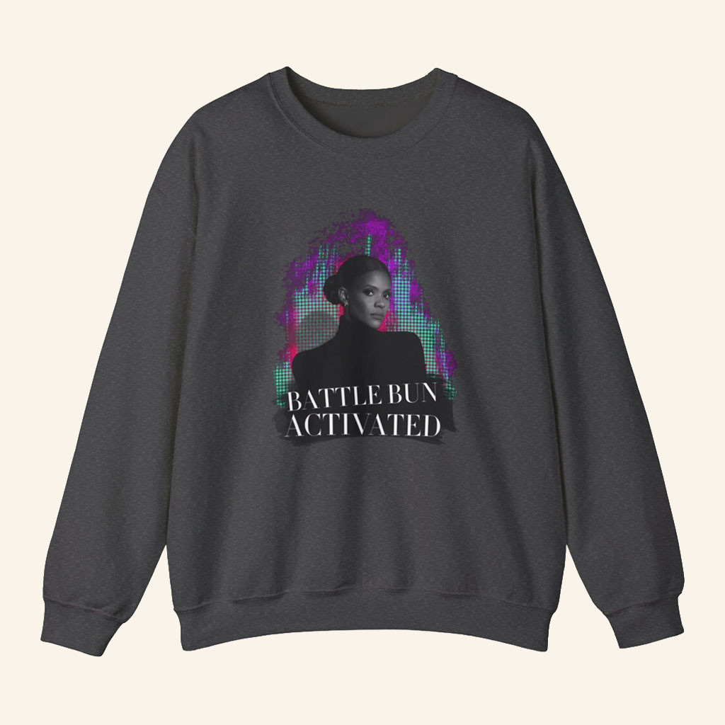 Candace Owens Merch 2026 Battle Bun Activated Crewneck Candace Owens Sweatshirt Friends Gifts - Petshi