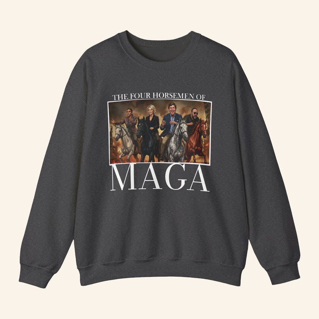 Candace Owens Merch 2026 MAGA Four Horsemen Crewneck Candace Owens Sweatshirt Funny Gifts - Petshi