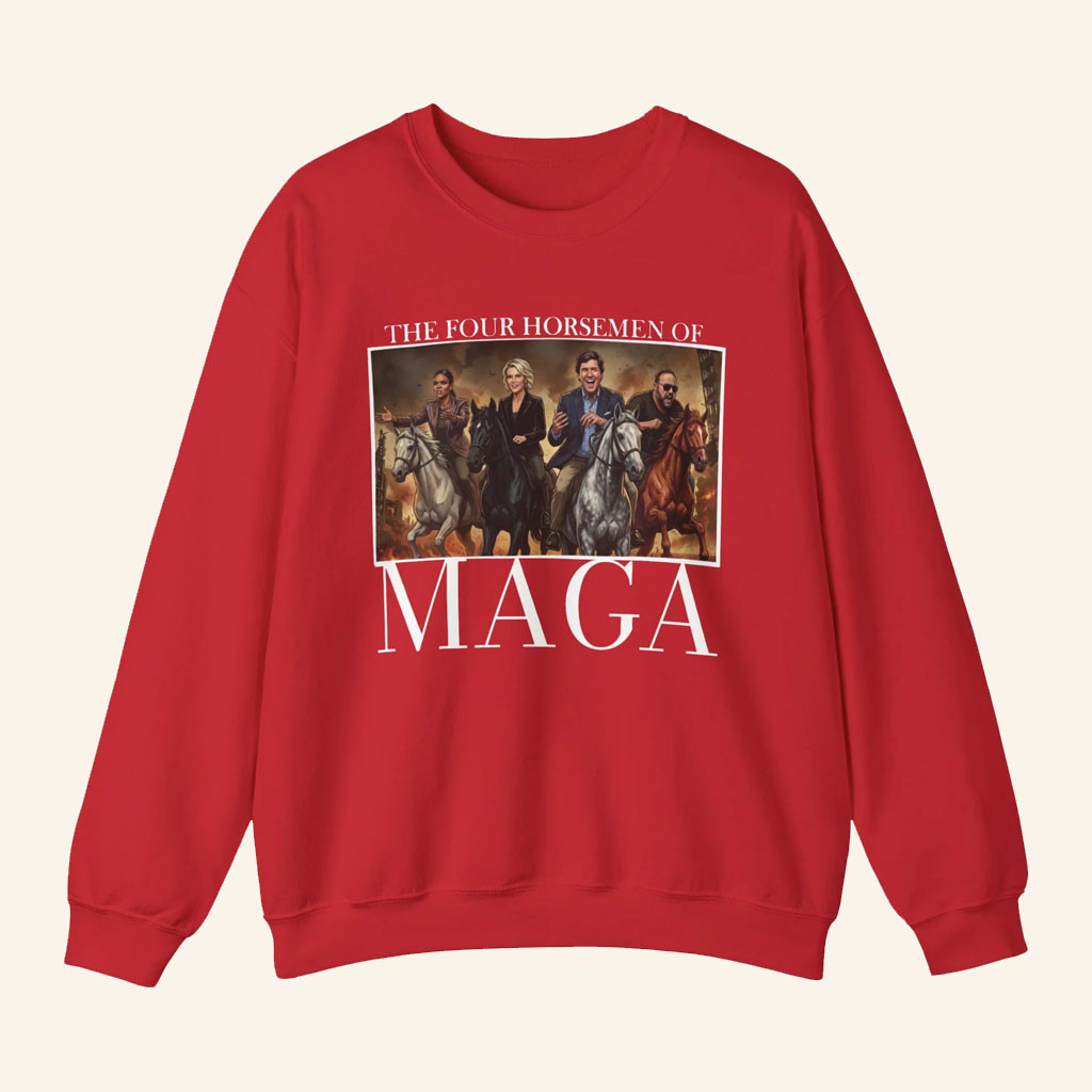 Candace Owens Merch 2026 MAGA Four Horsemen Crewneck Candace Owens Sweatshirt Political Gifts - Petshi