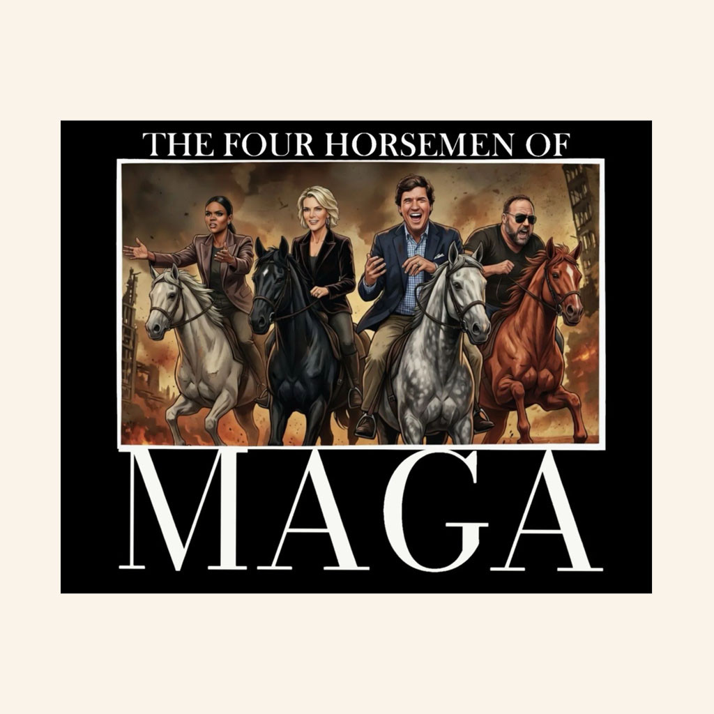 Candace Owens Merch 2026 MAGA Four Horsemen Poster Wall Art Decor Gifts For Friends - Petshi