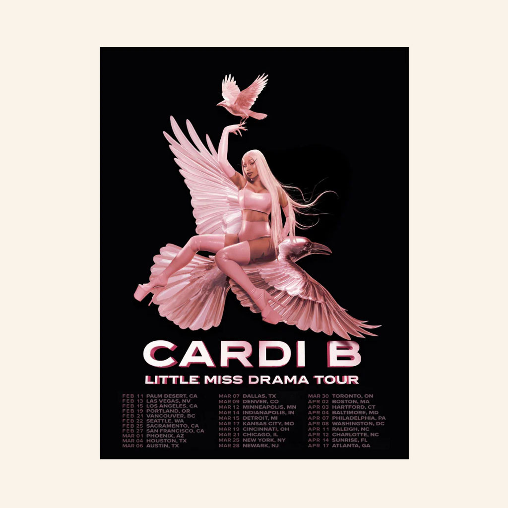 Cardi B Merch 2026 Little Miss Drama Tour Poster Wall Art Decor Gifts For Rapper Fans - Petshi
