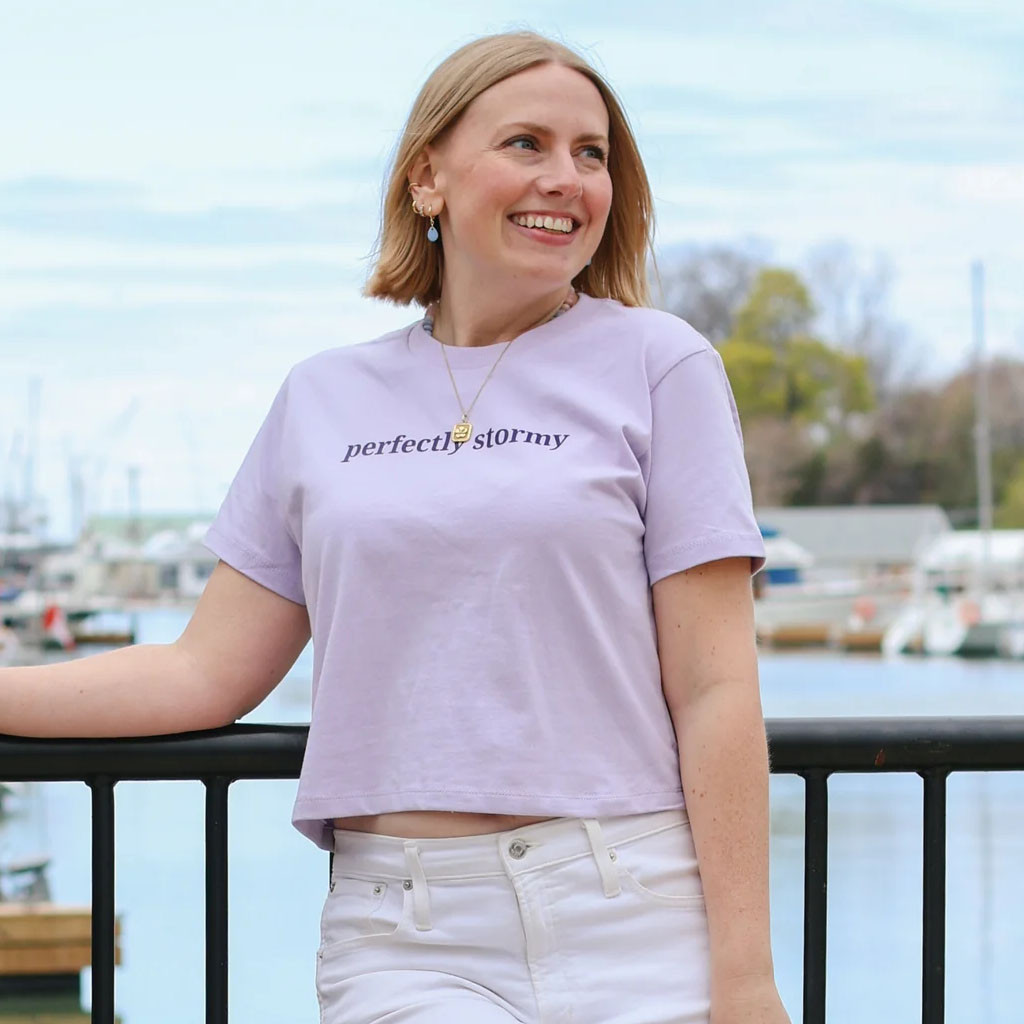 Carley Fortune Merch 2026 Perfectly Stormy Crop Tee Carley Fortune T-Shirt Gifts For Her - Petshi
