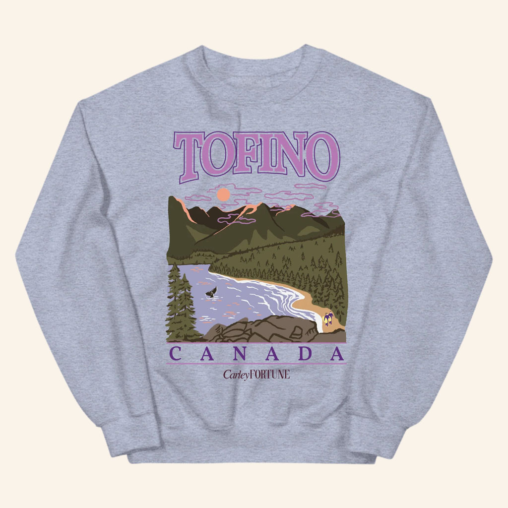 Carley Fortune Merch 2026 Tofino Canada Sweatshirt Carley Fortune Sweatshirt Friends Gifts - Petshi