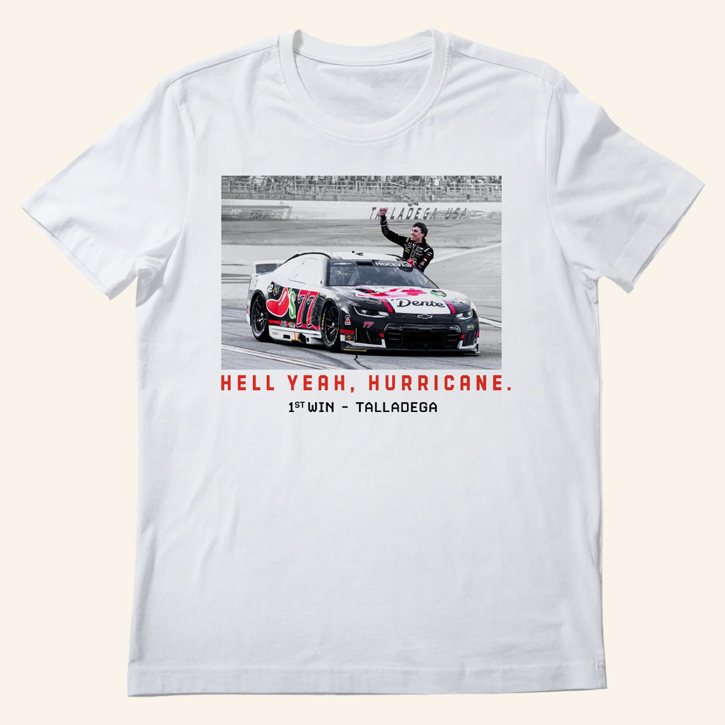 Carson Hocevar Merch 2026 Hell Yeah Hurricane Talladega Win T-Shirt Best Gifts For Racing Fans - Petshi