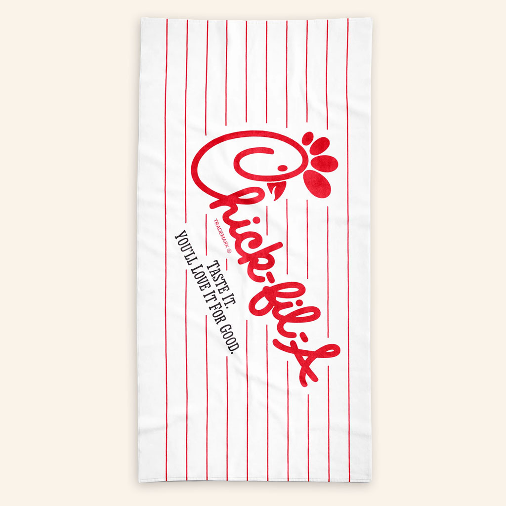 Chick Fil A Merch 2026 Retro Chick-fil-A Striped Beach Towel Unique Gifts For BFF - Petshi