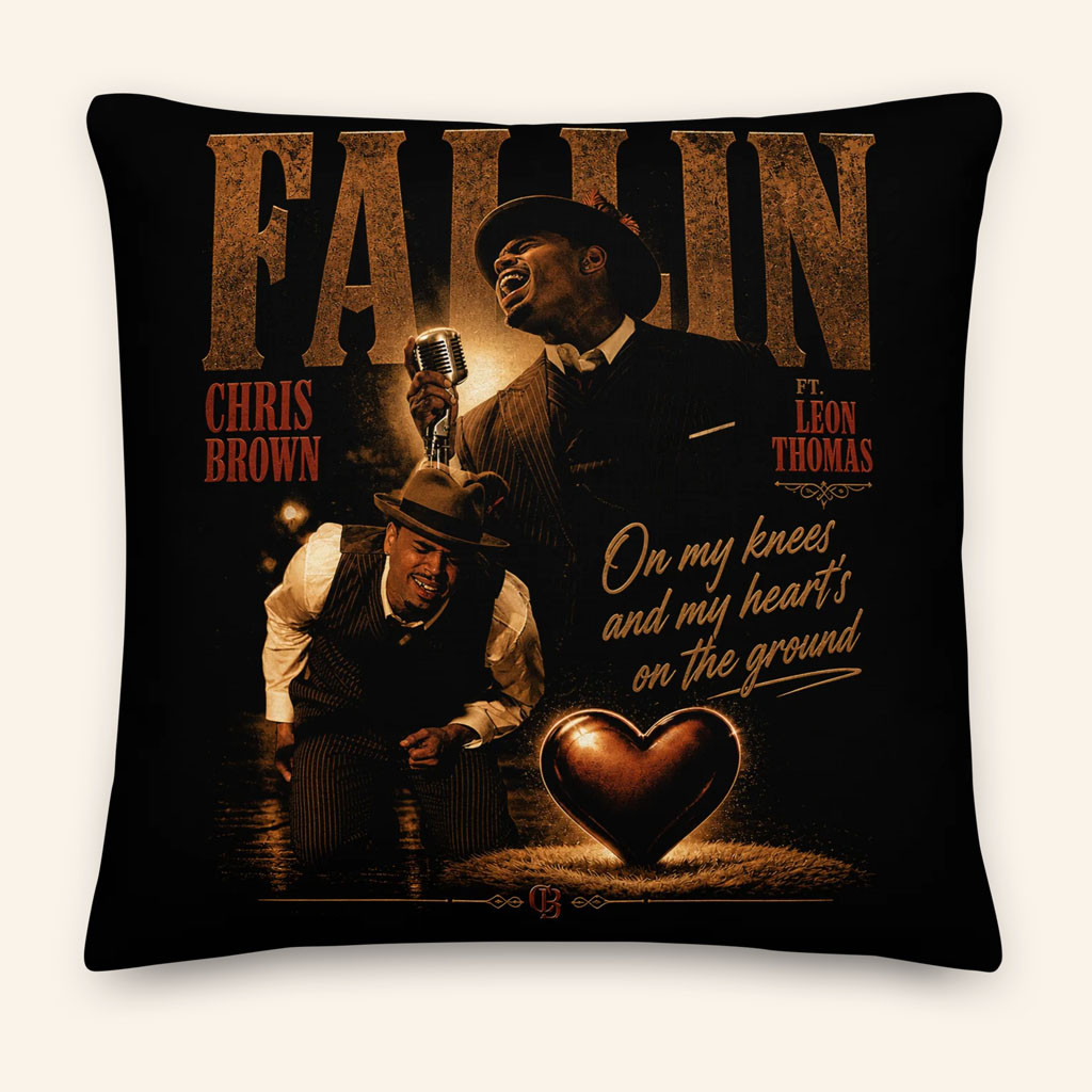 Chris Brown Merch 2026 Fallin Pillow Case Fallin Chris Brown Leon Thomas Merchandise Fan Gifts - Petshi