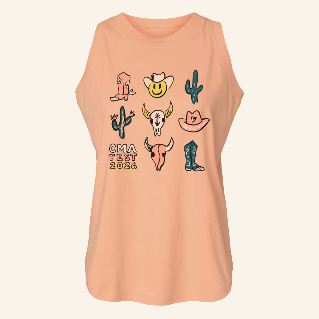 CMA Merch 2026 Icon Tank Top CMA Fest Tank Gifts For Country Music Fans - Petshi