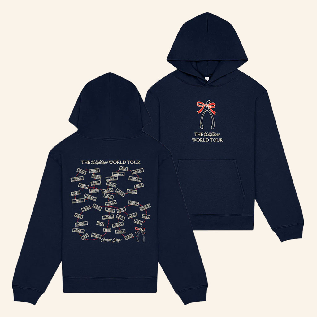 Conan Gray Merch 2026 The Wishbone World Tour Navy Hoodie Gifts For Music Lovers - Petshi