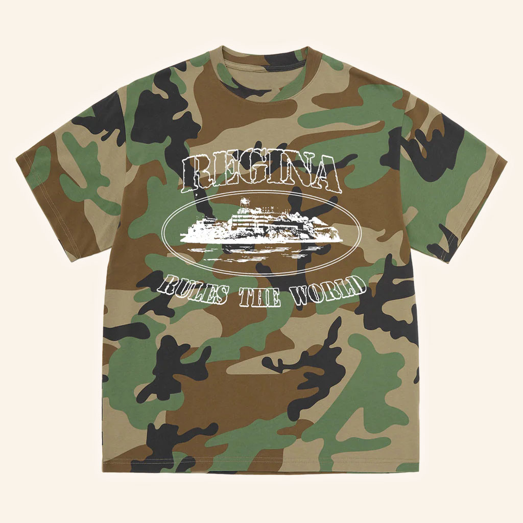 Corteiz Merch 2026 Gabriel Moses Og Alcatraz T-Shirt Camo Regina Rules The World Shirt Dad Gift - Petshi