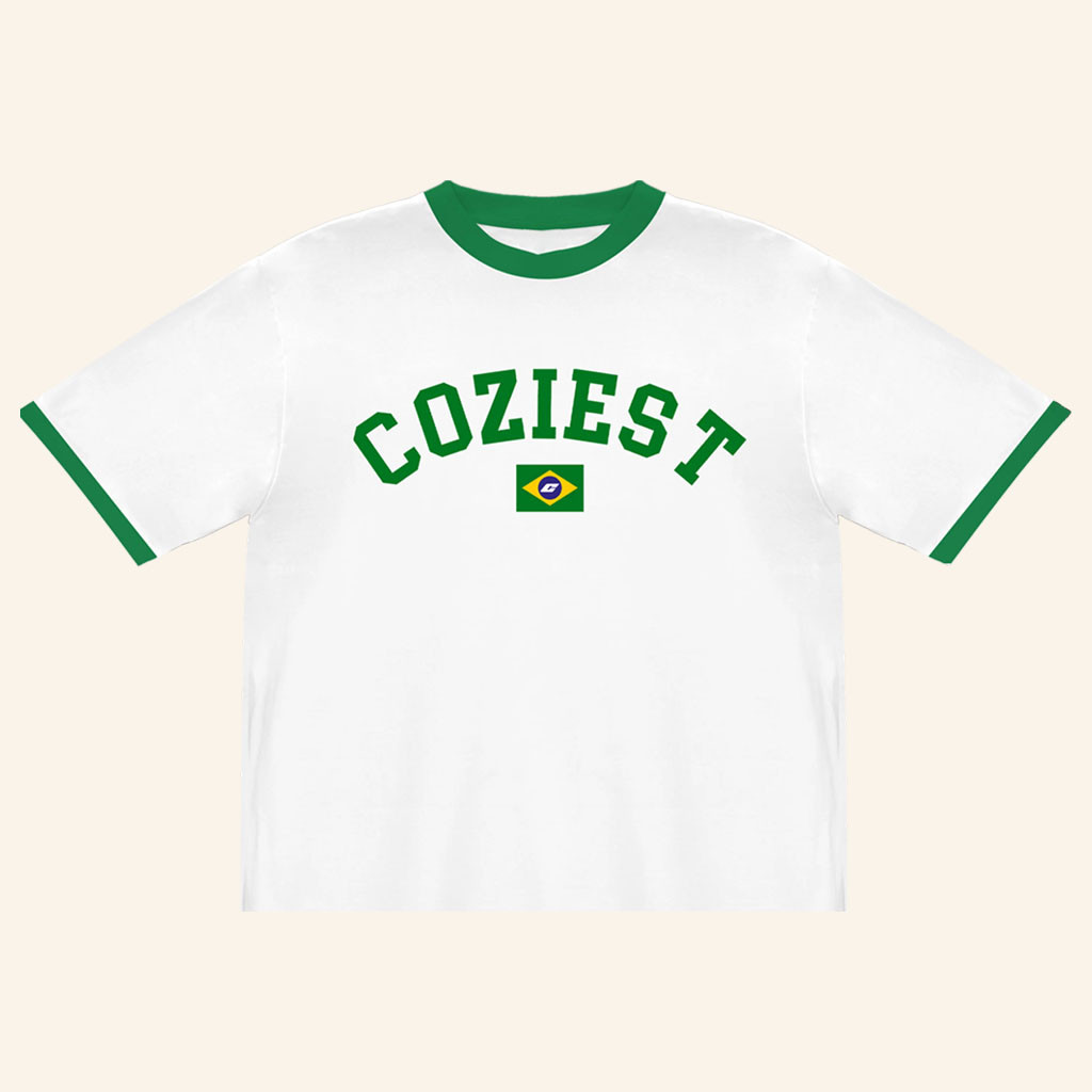 Coziest Merch 2026 Summer Ringer Tee In White Colorway T-Shirt Gifts For BFF - Petshi