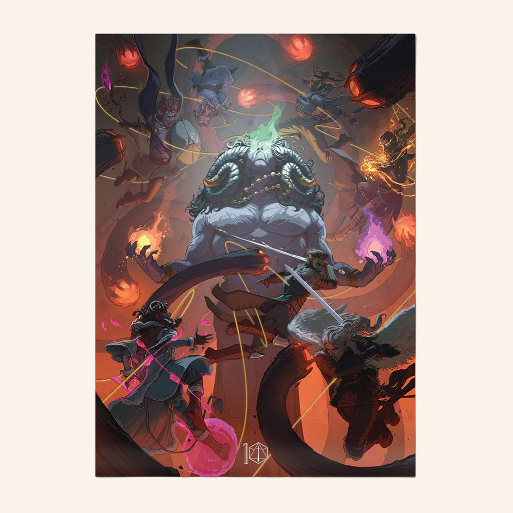 Critical Role Merch 2026 Critical Role 10 Year Anniversary Mighty Nein Poster Wall Art Decor - Petshi