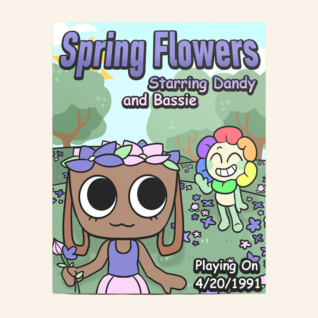 Dandy's World Merch 2026 Bassie Spring Flowers Poster Home Decor Gifts For Daughters - Petshi