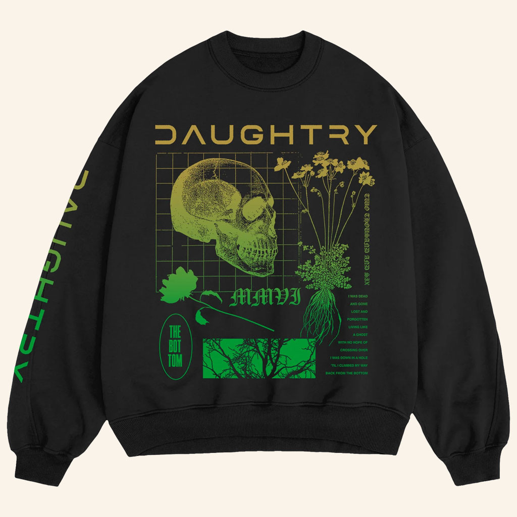 Daughtry Merch 2026 The Bottom Crewneck Daughtry Band Sweatshirt Present For Rock Fans - Petshi