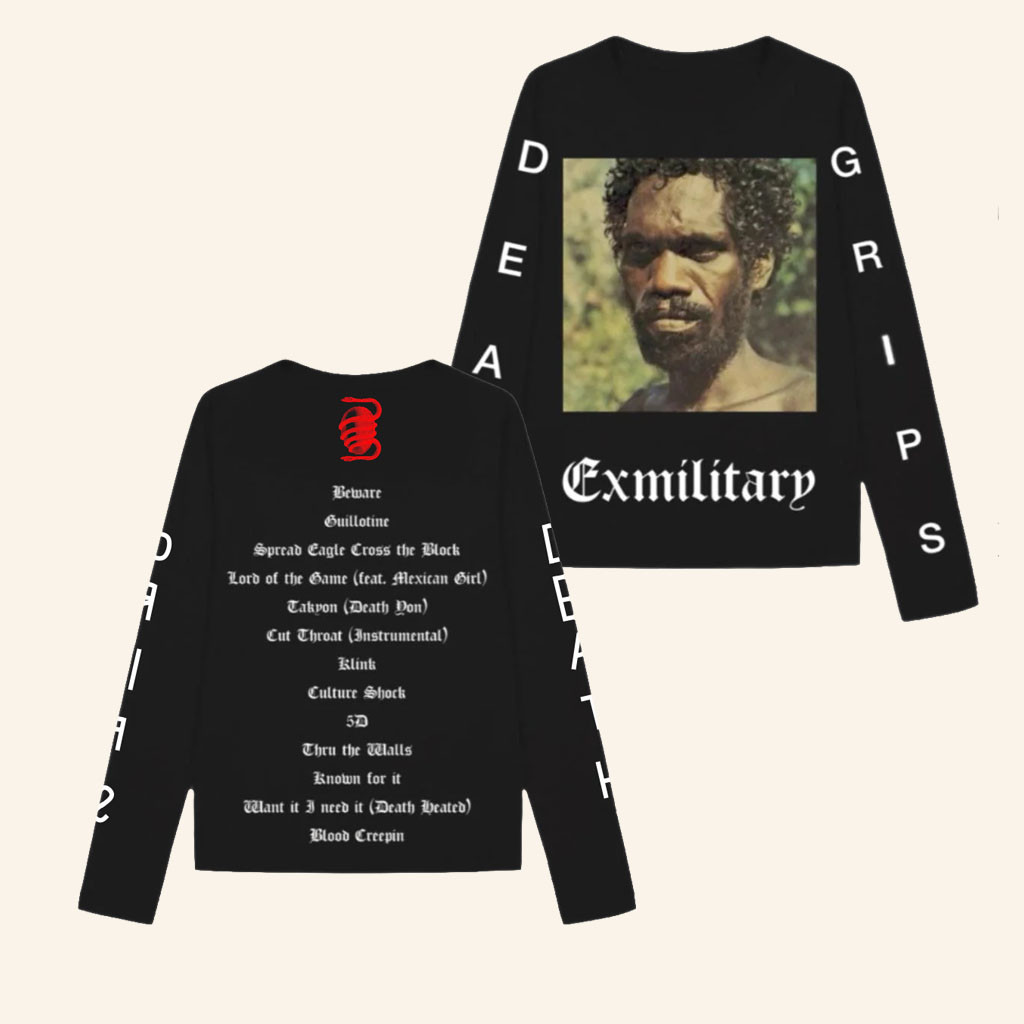 Death Grips Merch 2026 Exmilitary Tracklist Long Sleeve Shirt Present For Band Fans - Petshi