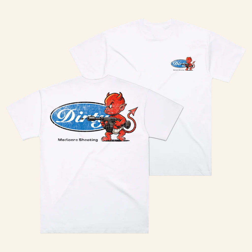 Dirty Kid Merch 2026 Devil T-Shirt White Mediocre Shooting Shirt Gifts For Husband - Petshi