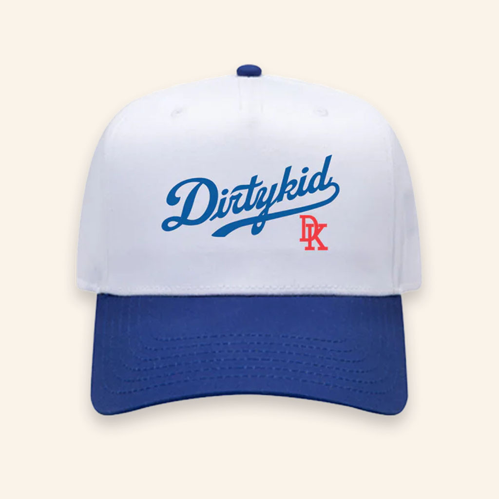 Dirty Kid Merch 2026 Dodgers Hat White Blue Dirty Kid Hat Best Gifts For Brothers - Petshi