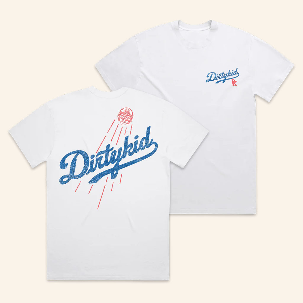 Dirty Kid Merch 2026 Dodgers T-Shirt White Dirty Kid Shirt Gifts For Father - Petshi