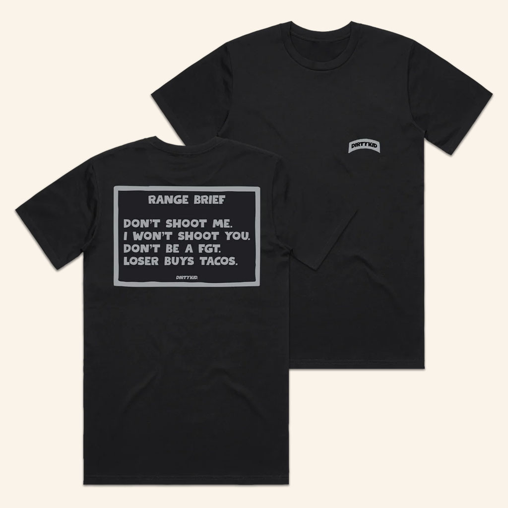Dirty Kid Merch 2026 Range Brief T-Shirt Black Dirty Kid Shirt Present For Husband - Petshi