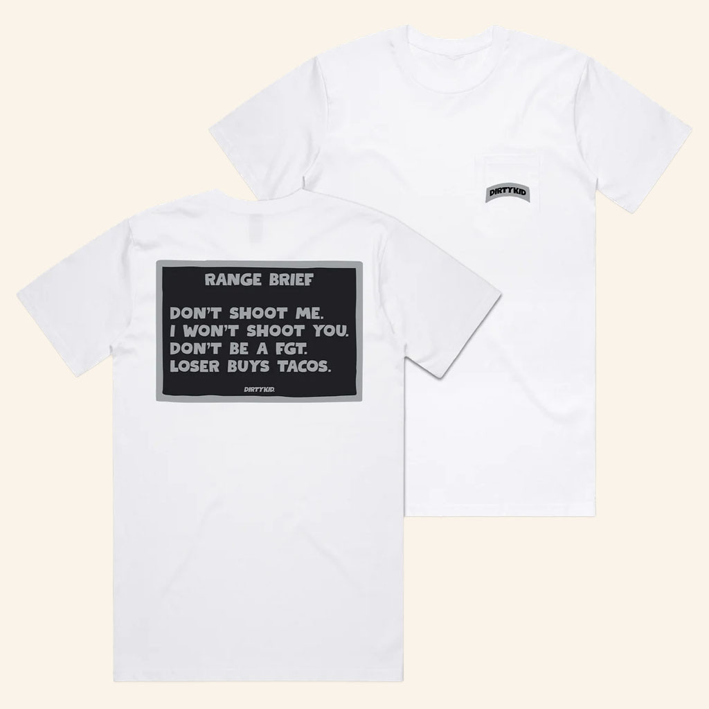 Dirty Kid Merch 2026 Range Brief T-Shirt White Dirty Kid Shirt Best Gifts For Friends - Petshi