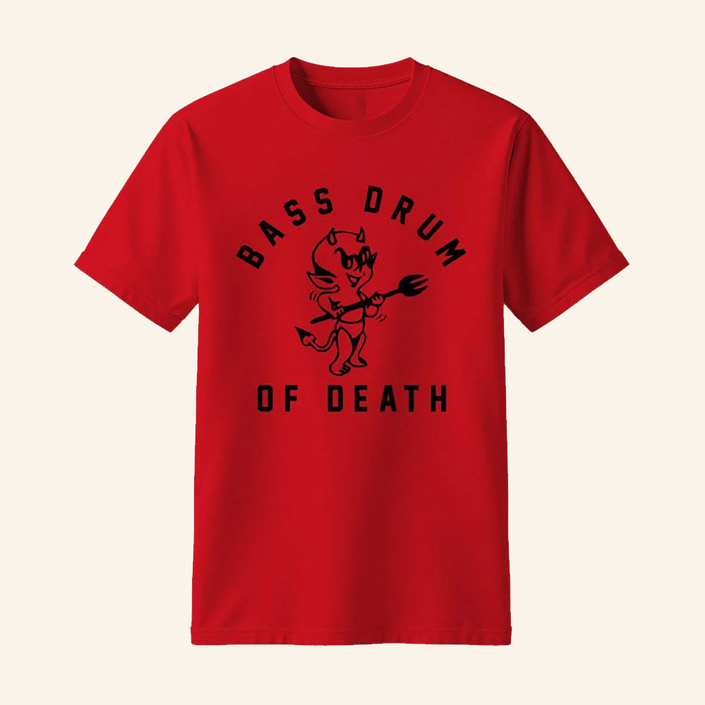 Distroville Merch 2026 Bass Drum Of Death T-Shirt Red Best Gifts For Band Fans - Petshi