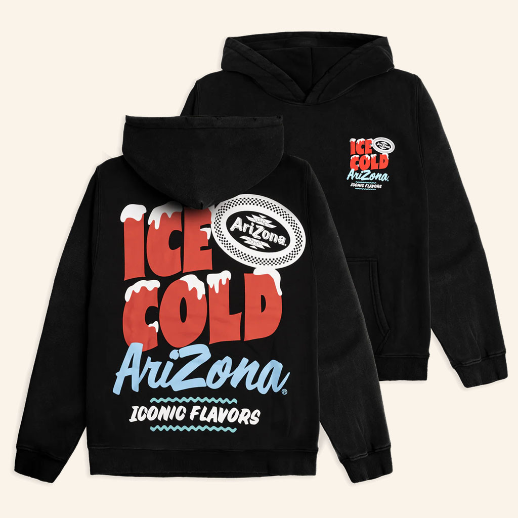 Drinkarizona Merch 2026 Black And Red Ice Cold Hoodie Unique Gifts For Husband - Petshi