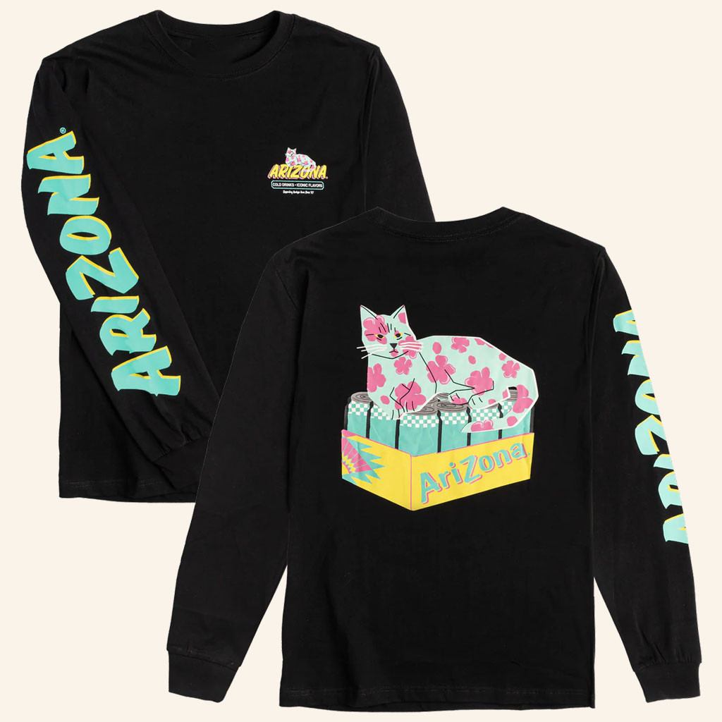 Drinkarizona Merch 2026 Black Cherry Blossom Bodega Cat LongSleeve T-Shirt Gifts For Her - Petshi