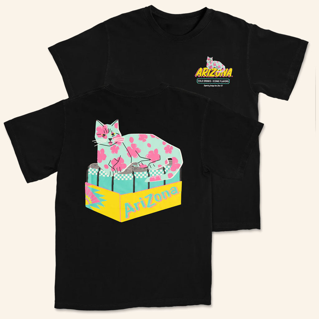 Drinkarizona Merch 2026 Black Cherry Blossom Bodega Cat T-Shirt Gifts For Best Friends - Petshi