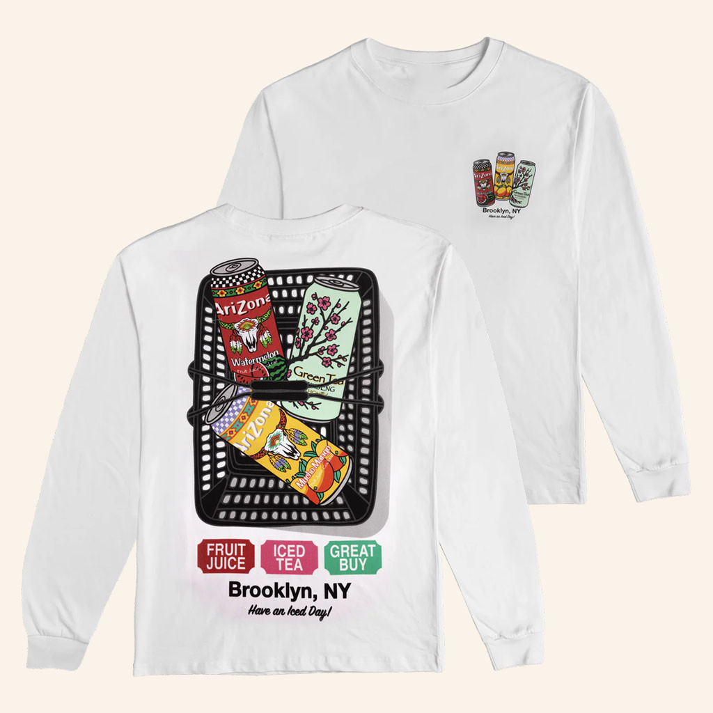 Drinkarizona Merch 2026 White Big Cans in Bin Long Sleeve T-Shirt Drinkarizona Shirt Gifts - Petshi