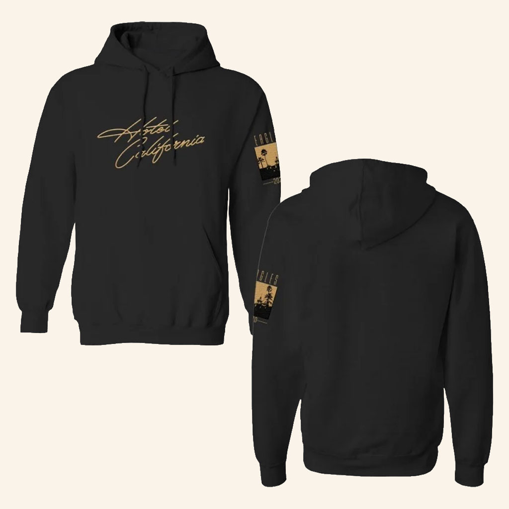 Eagles Band Merch Hotel California 2020 Black Hoodie Cool Gifts For Rock Lovers - Petshi