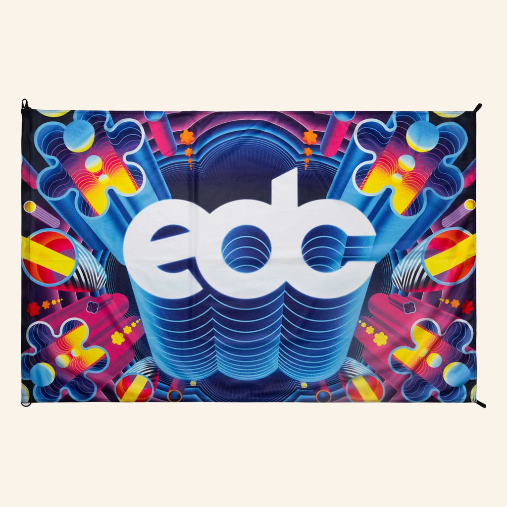 EDC Merch 2026 Kinetic Journey Floral Flag Home Decor Gifts For Music Lovers - Petshi