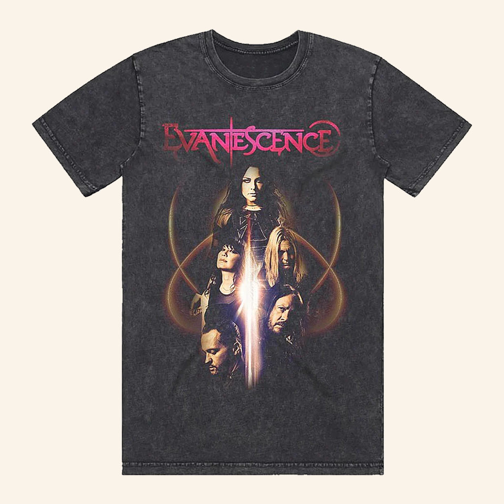 Evanescence Merch 2026 Admat Photo Wash T-Shirt Evanescence Band Shirt Gifts For Rock Fans - Petshi