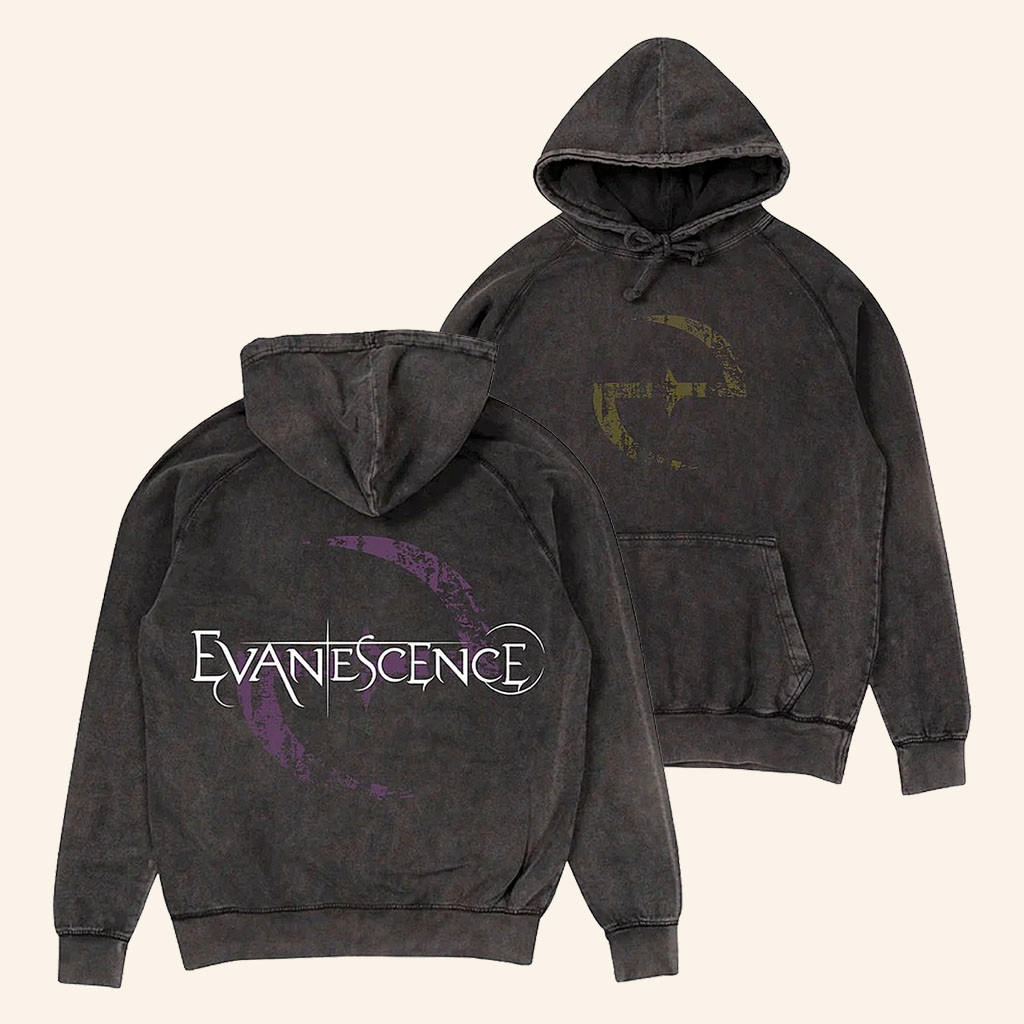 Evanescence Merch 2026 Distressed Logo Hoodie Gift Ideas For Rock Music Lovers - Petshi