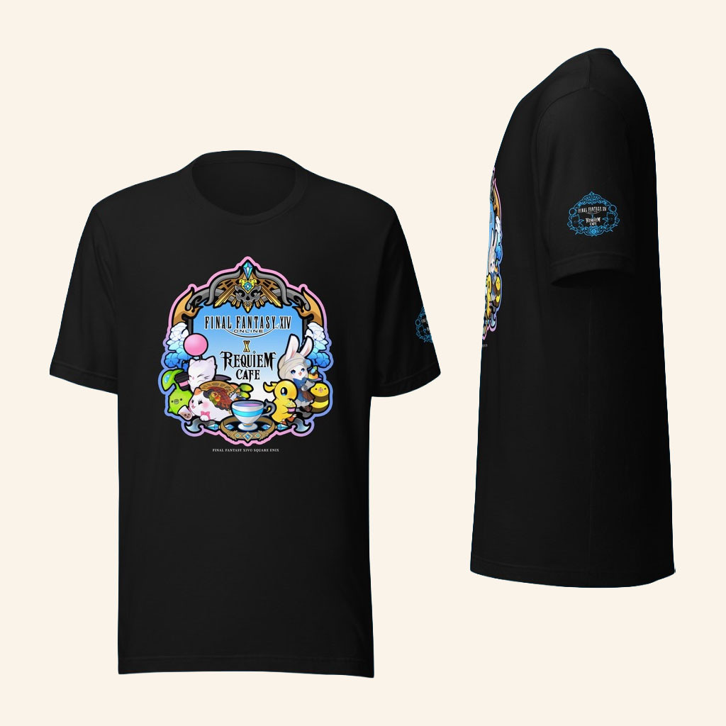 FFXIV FanFest Merch 2026 Final Fantasy XIV X Requiem Cafe T-Shirt Best Gifts For Game Lover - Petshi