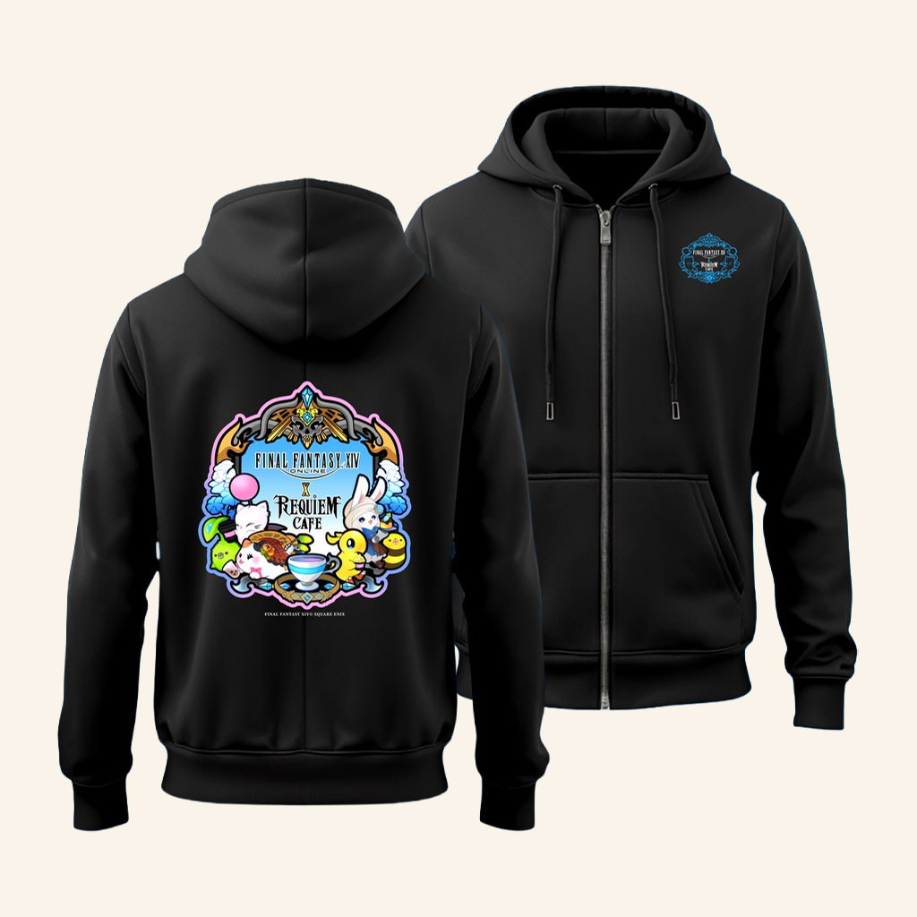 FFXIV FanFest Merch 2026 Final Fantasy XIV X Requiem Cafe Zip Hoodie Gifts Ideas For Sisters - Petshi