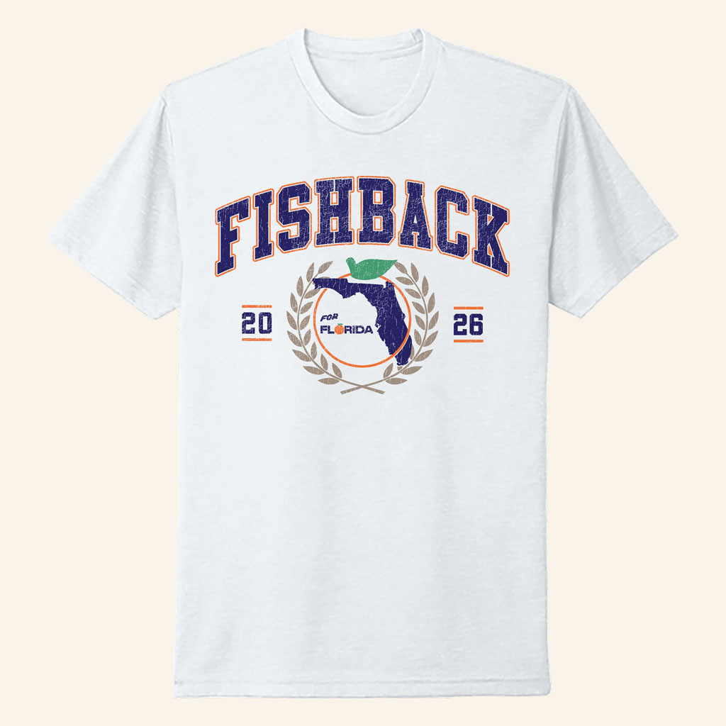 Fishback Merch 2026 Fishback Collegiate T-Shirt Fishback For Florida Shirt White - Petshi