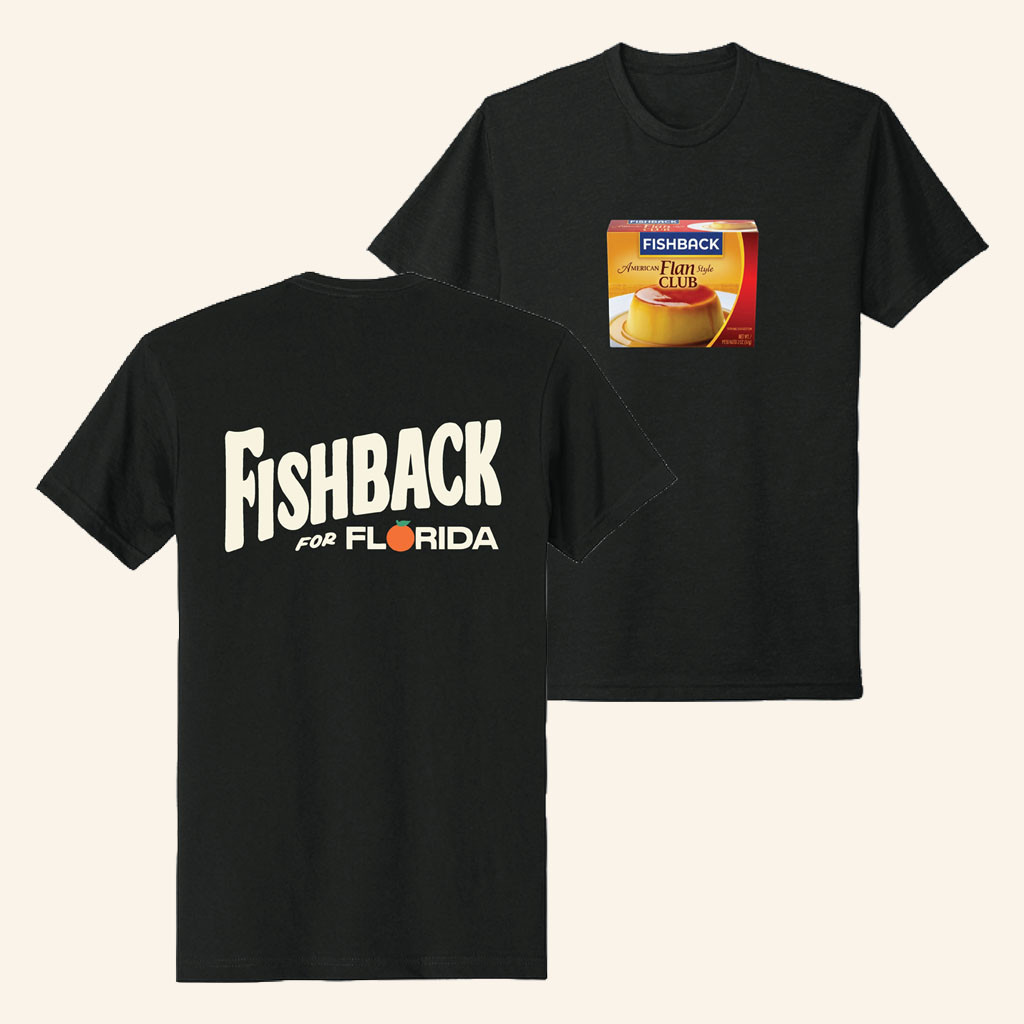 Fishback Merch 2026 Fishback Flan Club T-Shirt Black Fishback For Florida Shirt Political Gifts - Petshi
