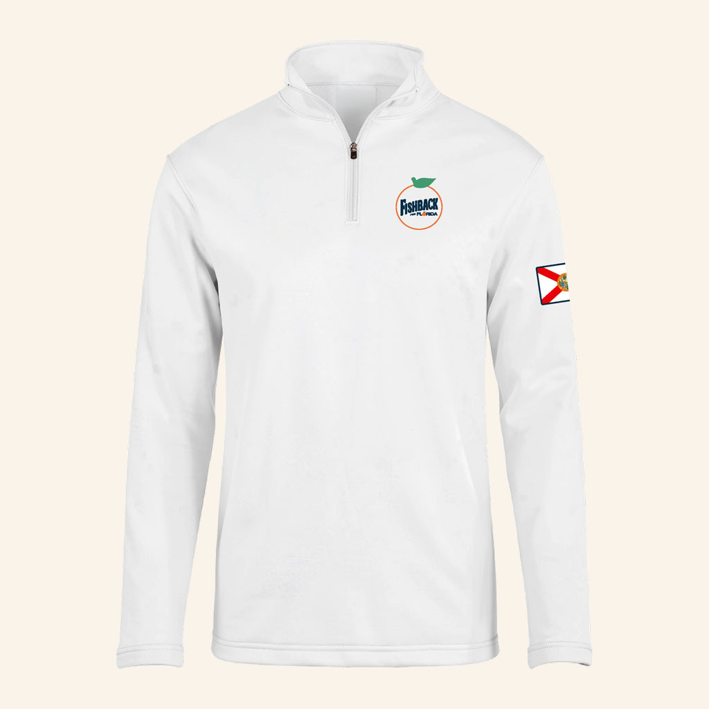 Fishback Merch 2026 Fishback For Florida Quarter Zip Sweatshirt White James Fishback Merch - Petshi