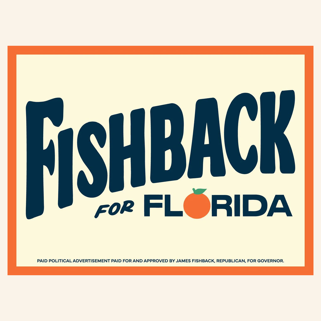 Fishback Merch 2026 Fishback For Florida Yard Sign Support Republican Outdoor Decor Gifts - Petshi