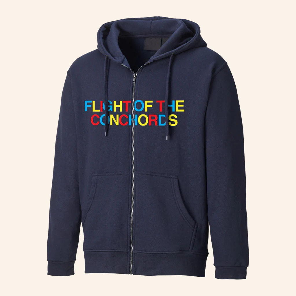 Flight Of The Conchords Merch 2026 Multicolor Zip Hoodie Gifts Ideas For Music Lovers - Petshi
