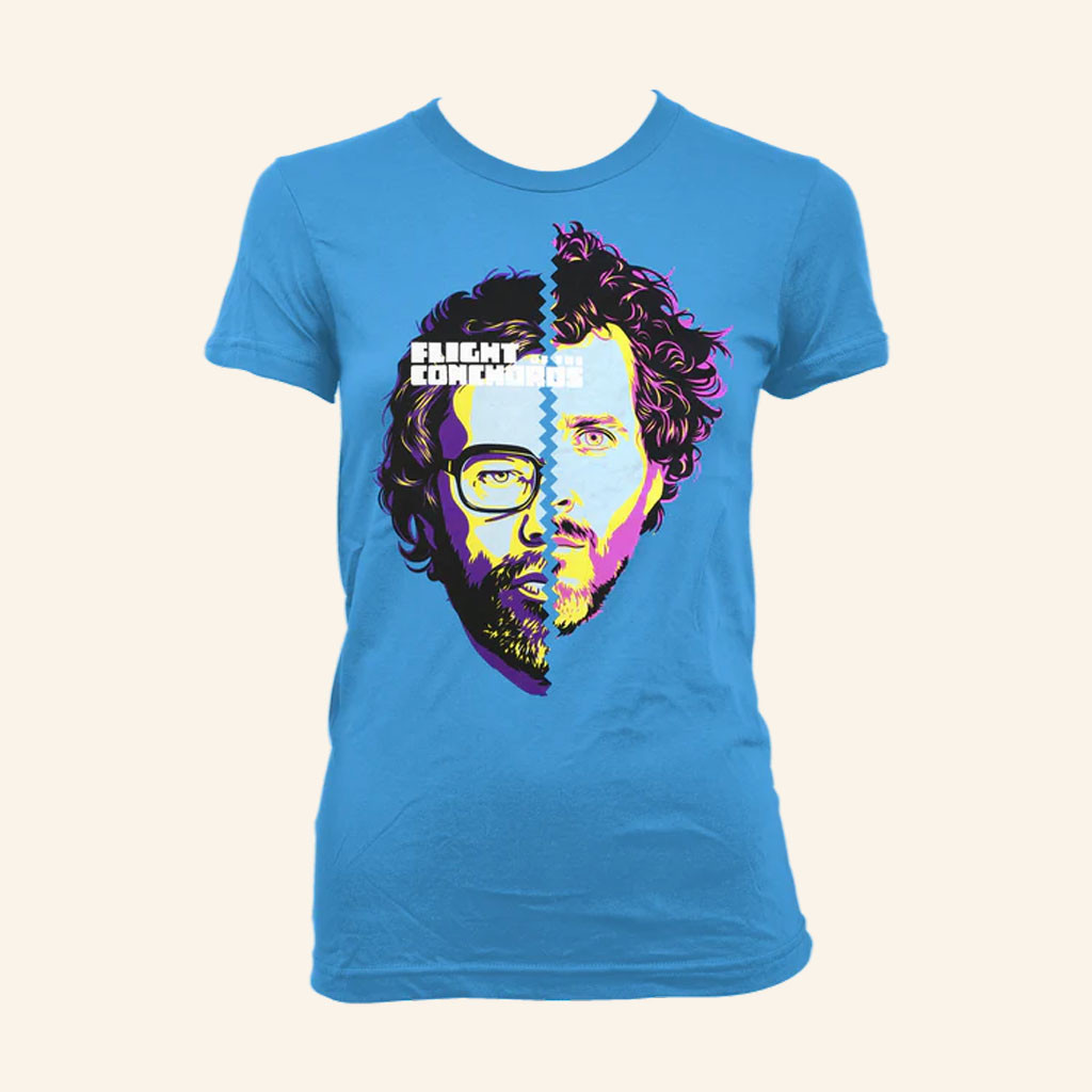 Flight Of The Conchords Merch 2026 Split Face T-Shirt Music Lover Gift Ideas For Her - Petshi