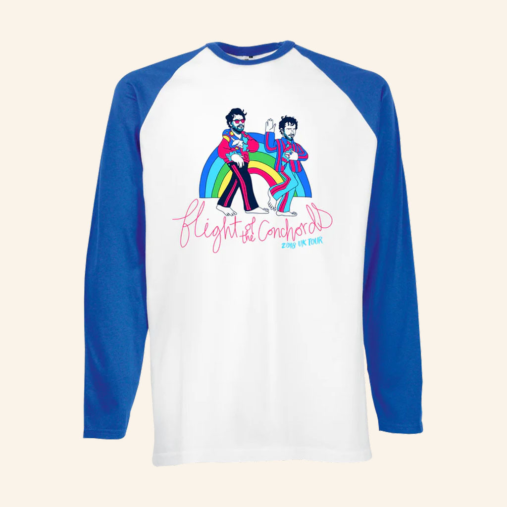 Flight Of The Conchords Merch Rainbow Long Sleeve Shirt Gifts For Musical Duo Fans - Petshi