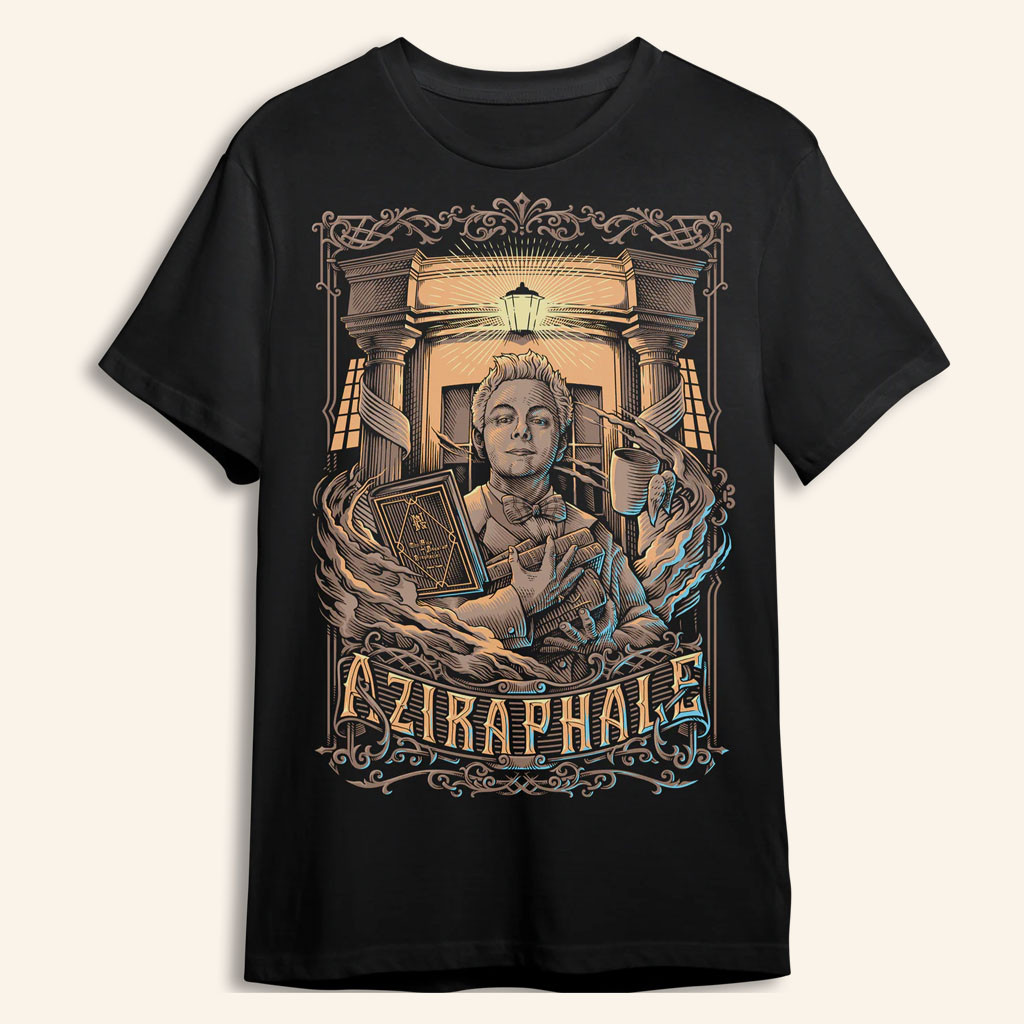 Good Omens Merch 2026 Aziraphale T-Shirt Good Omens Movie Shirt Gifts For BFF - Petshi