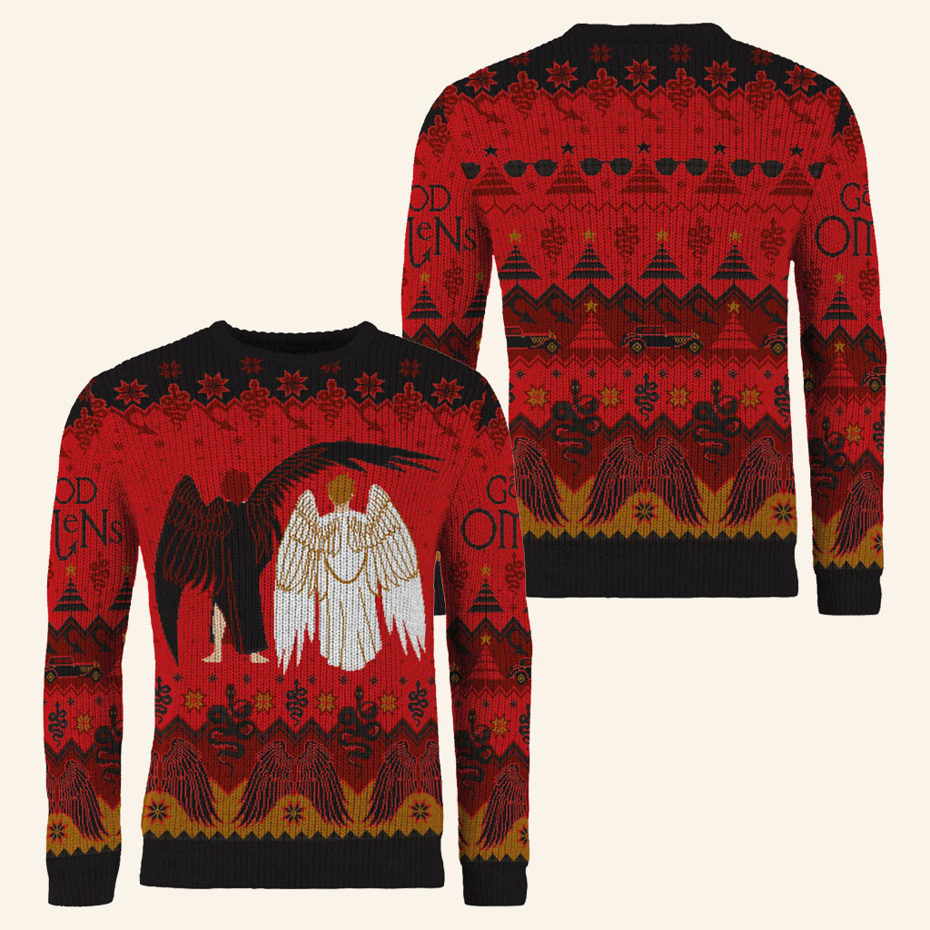 Good Omens Merch 2026 Crowley Christmas Sweater Good Omens Movie Jumper Gifts For Brothers - Petshi