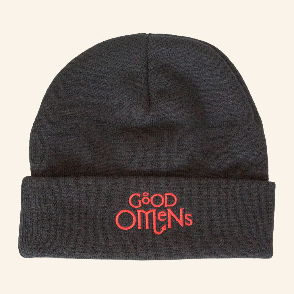 Good Omens Merch 2026 Good Omens Movie Logo Beanie Black Unique Gifts For Boyfriend - Petshi