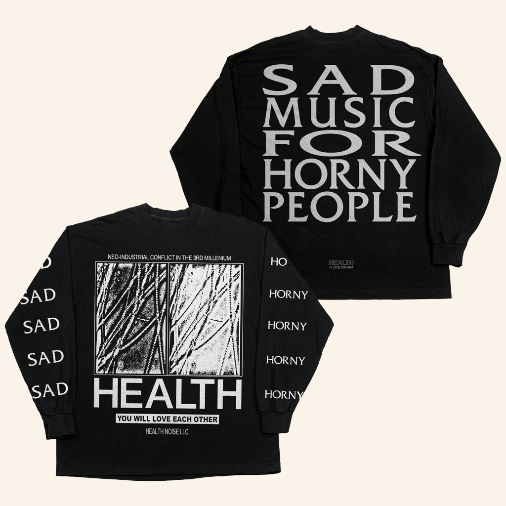 Health Band Merch 2026 Bodyhammer Long Sleeve Shirt Sad Music For Horny People Shirt Fan Gifts - Petshi